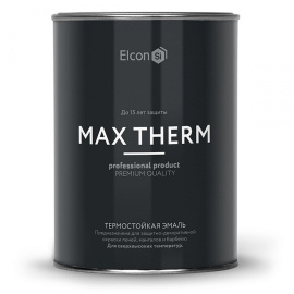 Термостойкая эмаль Elcon Max Therm серебристая до 700 °C банка 0,8 кг