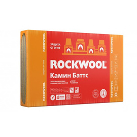 Базальтовая вата фольгированная Rockwool Камин Баттс 1000х600х30 мм, цена за 1 лист