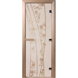 Дверь "Весна цветы сатин"