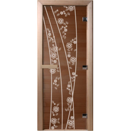 Дверь "Весна цветы бронза"