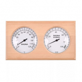 Термометр-гигрометр ТН-21-A "очки" квадрат (ольха)