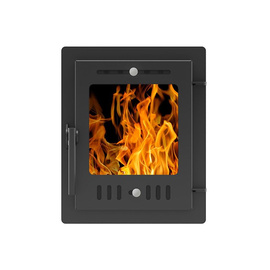 Дверка каминная со стеклом 210(М) Антрацит 291х247 мм