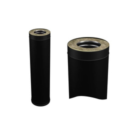 Сэндвич 1,0 м (430/0,8 мм + нерж / эмаль /600° черная) 5273