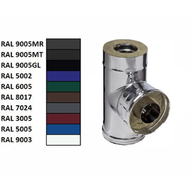 Сэндвич-тройник 90° (430/0,5мм + нерж.) RAL 4192
