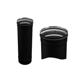 Дымоход 0,5 м (430/0,8 мм / эмаль /600° черная) 2112