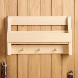 Полка-вешалка Универсальная 3 крючка, липа 805