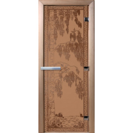 Дверь "Берёзка бронза матовая"