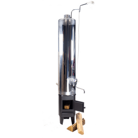 Водогрейная колонка на дровах Ермак 90л. КВЛН 2.0 INOX (С) правая 32520