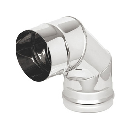 Колено нерж. (AISI 430/0.5 мм) 90* 3-х секц.