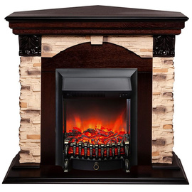 Электрокамин Dublin Corner Rock AO с очагом Fobos Lux Black 56680