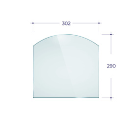 Стекло для каминной дверки Везувий 290 (0,290*0,320)