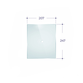 Стекло для дверки Везувий 270 под термометр
