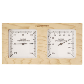 Термогигрометр Everest горизонталь, кедр  ( TG-04 white ) 2500