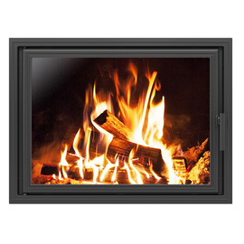 Дверка каминная со стеклом 820 Антрацит 565х775 мм