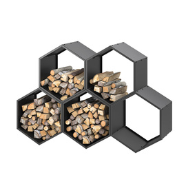 Дровница Соты 5 черная 