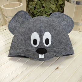 Шапка серая модельная "Серая мышка" ТМ "Жар-Банька" 440