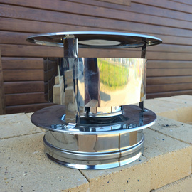 Оголовок с ветрозащитой AISI 430/ нерж. 0,5 мм Ferrum 2294