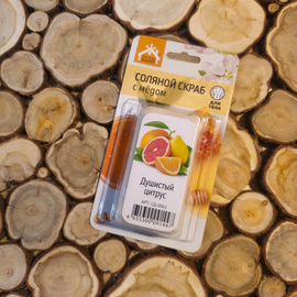 Соляной скраб с медом для тела Соляная баня с ароматом Душистый Цитрус 220