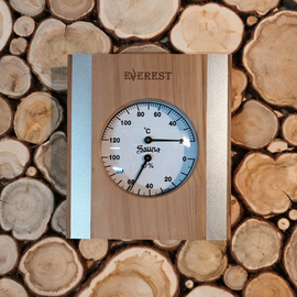 Термогигрометр Everest со вставками, кедр  ( TG-12 ) 1800