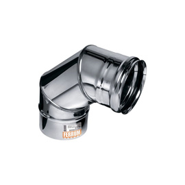 Колено угол 90° 3 секции AISI 430/нерж. 0,5 мм Ferrum 506