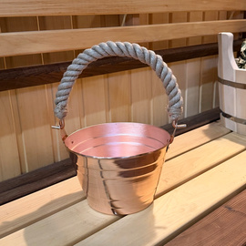 Ушат медный 3 л ручка-канат