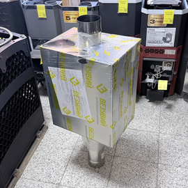 Бак на трубе прямоугольный 55 л. Везувий из нерж. стали ф 115 мм