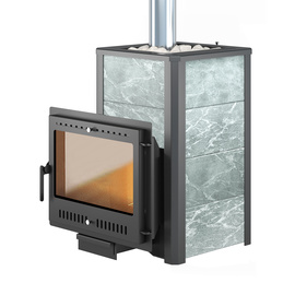 Легенда 28 Панорама "М" печь банная чугунная в облицовке Талькохлорит 86990