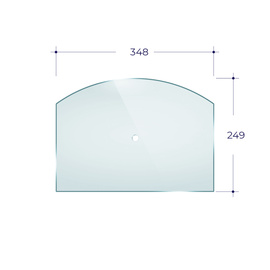 Стекло для каминной дверки Везувий 222 Арка под термометр