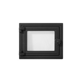 Дверка печная со стеклом ДТ-3С Антрацит (Т) 210х250 мм 