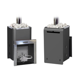 Уралочка 12 с автоматикой печь газо-дровяная для бани 