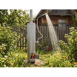 Водогрейная колонка на дровах Ермак КВЭ-II-90 правая, Вариант исполнения: Без смесителя и ТЭНа 