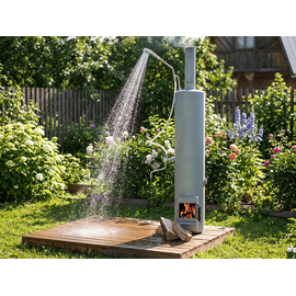 Водогрейная колонка на дровах Ермак КВЭ-II-90 левая, Вариант исполнения: Со смесителем , Вес : 40 