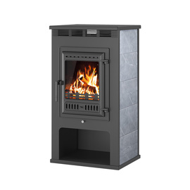 Aston 11 кВт печь-камин до 180 м3 (чугунная дверь) Керамическая плитка 