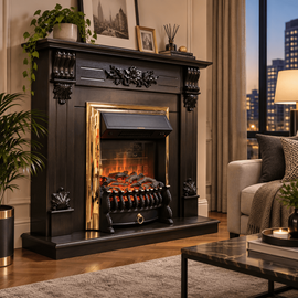 Электрокамин Ottawa DN с очагом Fobos Lux Brass 