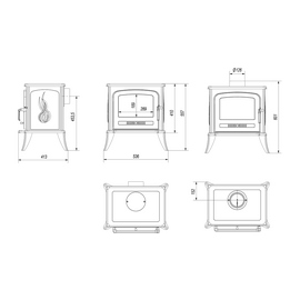 Печь-камин чугунная KOZA K7