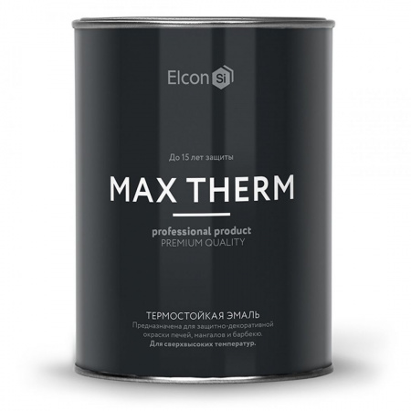 Термостойкая эмаль Elcon Max Therm серая до 400 °C банка 0,8 кг