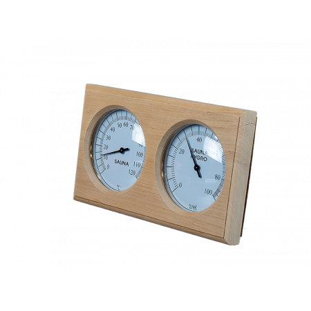 Термометр-гигрометр ТН-21-A "очки" квадрат (ольха)