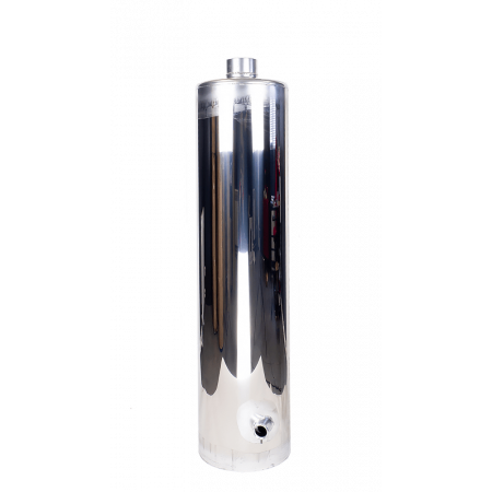 Бак на 90л. нержавейка для водогрейной колонки Титан/Ермак КВЛН 2.0 INOX (труба дымовая из нержавейки), штуцер под смеситель слева