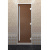 Дверь "Хамам Престиж" бронза матовая 6 мм коробка алюминиевая, 3 петли