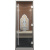 Дверь "Хамам Престиж Прозрачное" 6 мм коробка алюминиевая, 3 петли