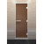 Дверь "Хамам бронза матовая" 6 мм коробка алюминиевая, 3 петли