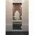 Дверь "Хамам Прозрачное" 6 мм коробка алюминиевая, 3 петли