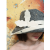 Шапка серая модельная "Шляпа с дубовыми листиками" ТМ "Жар-Банька"