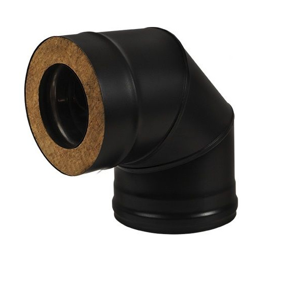 Сэндвич-колено BLACK 90° 3 секции нерж 0,8 мм AISI 430 3182