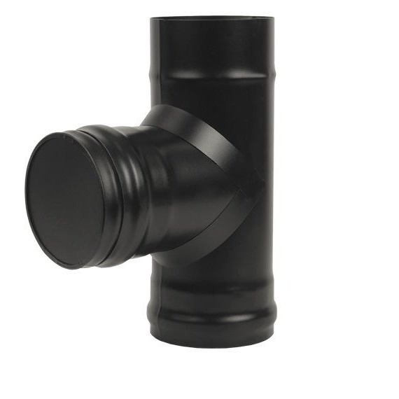 Тройник BLACK 90° нерж 0,8 мм AISI 430 с заглушкой 1753