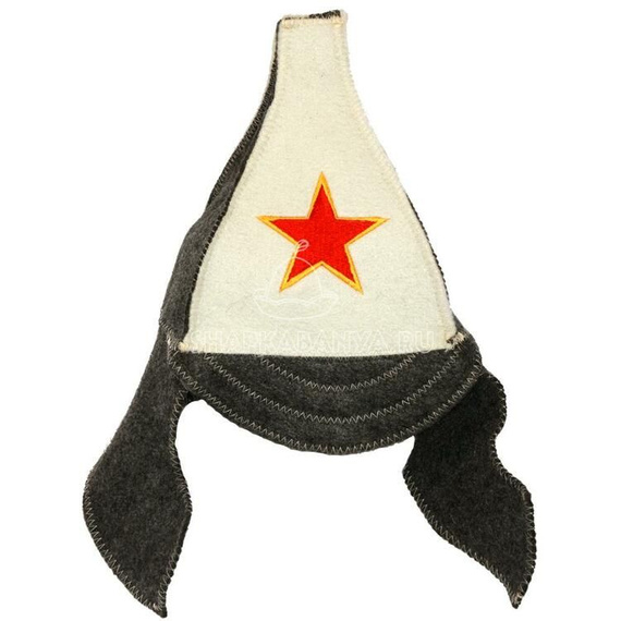 Шапка банная будёновка комбинированная (Ш-Б) 300
