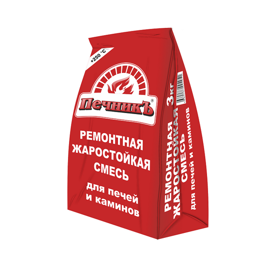 Ремонтная смесь для печей и каминов Печникъ, мешок 3 кг 80