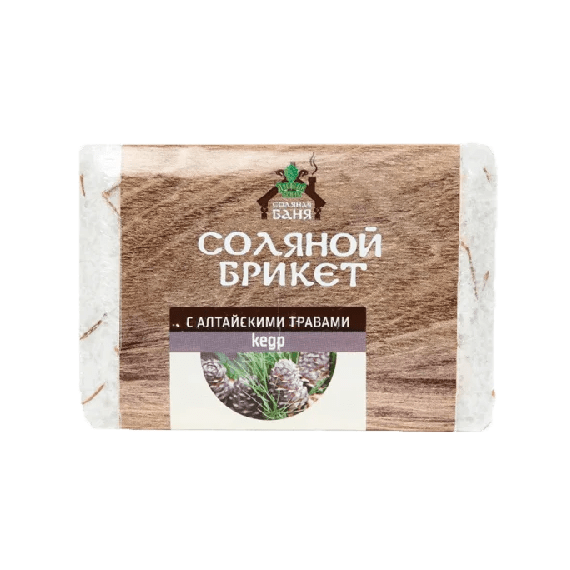 Соляной брикет "Соляная баня" с Алтайскими травами "Кедр" 1,35 кг 220