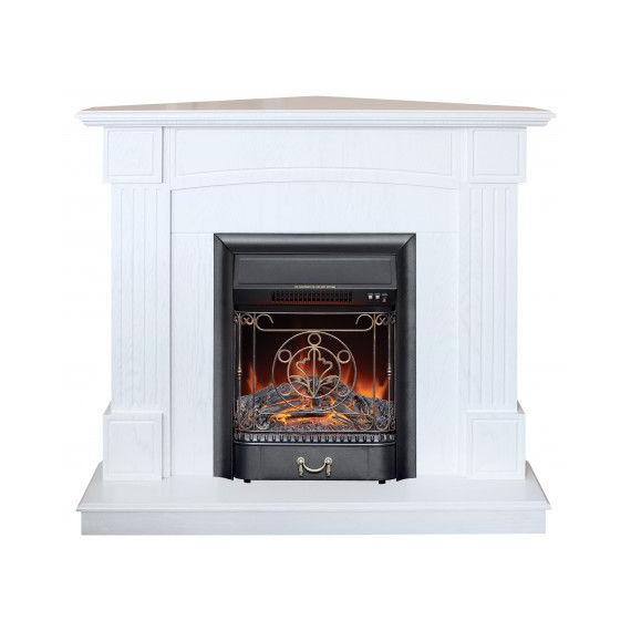 Угловой электрокамин Andrea Corner WT с очагом Majestic Lux BL S 52480