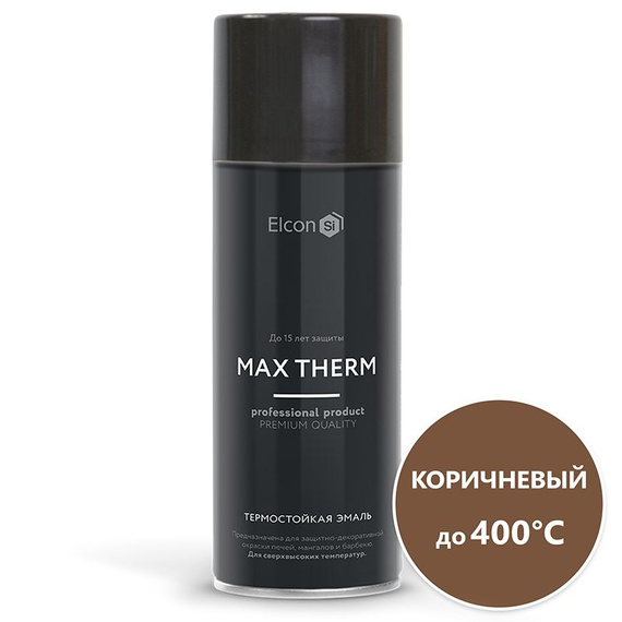 Термостойкая эмаль ELCON 520 мл аэрозоль коричневая до 400 °С 368